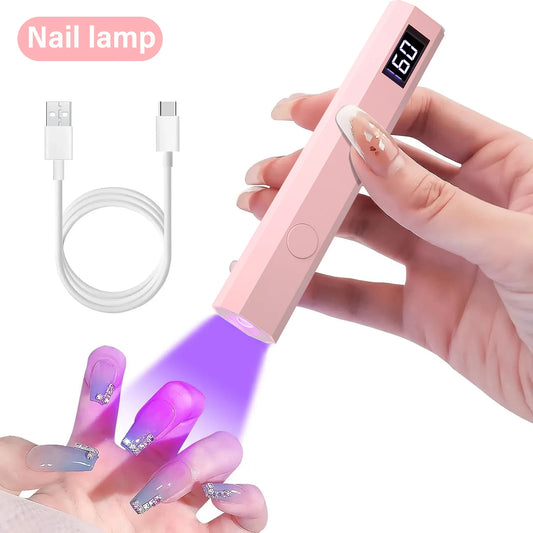 YIKOOLIN Convenient Handheld Nail Dryer Lamp UV/LED Nail Curing All Gel Polish Nail Art Tool Rechargeabl Nail Lamp