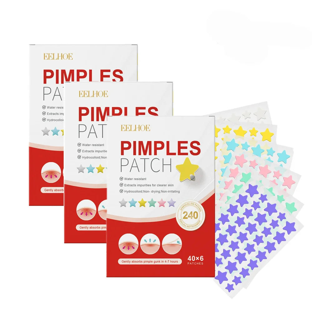 240er Pimple Patch Set – Herz-, Stern-, Blumen- & Rundformen