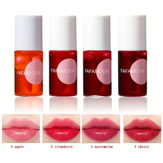 4-Farben Fruchtiger Lip Tint – Feuchtigkeitsspendender, wasserfester Liquid-Lippenstift