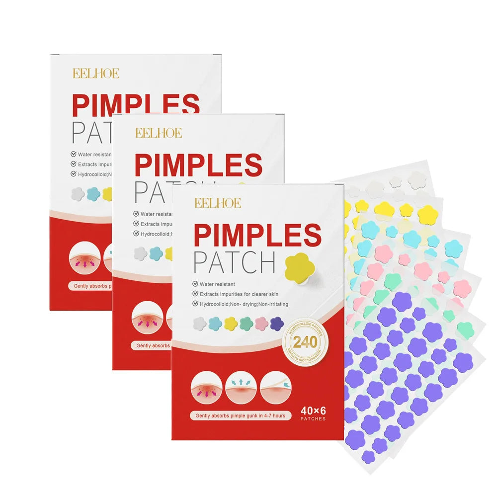 240er Pimple Patch Set – Herz-, Stern-, Blumen- & Rundformen