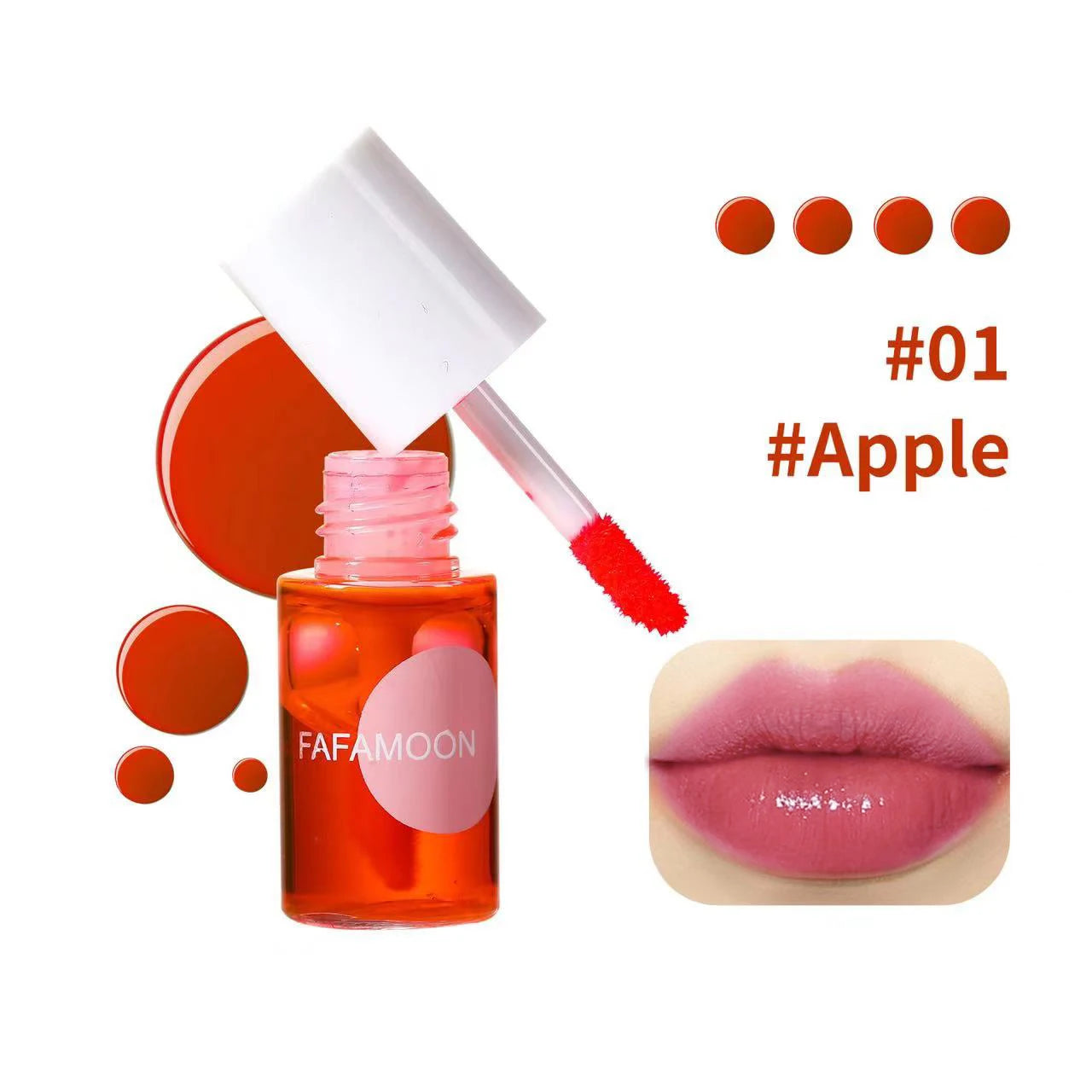4-Farben Fruchtiger Lip Tint – Feuchtigkeitsspendender, wasserfester Liquid-Lippenstift