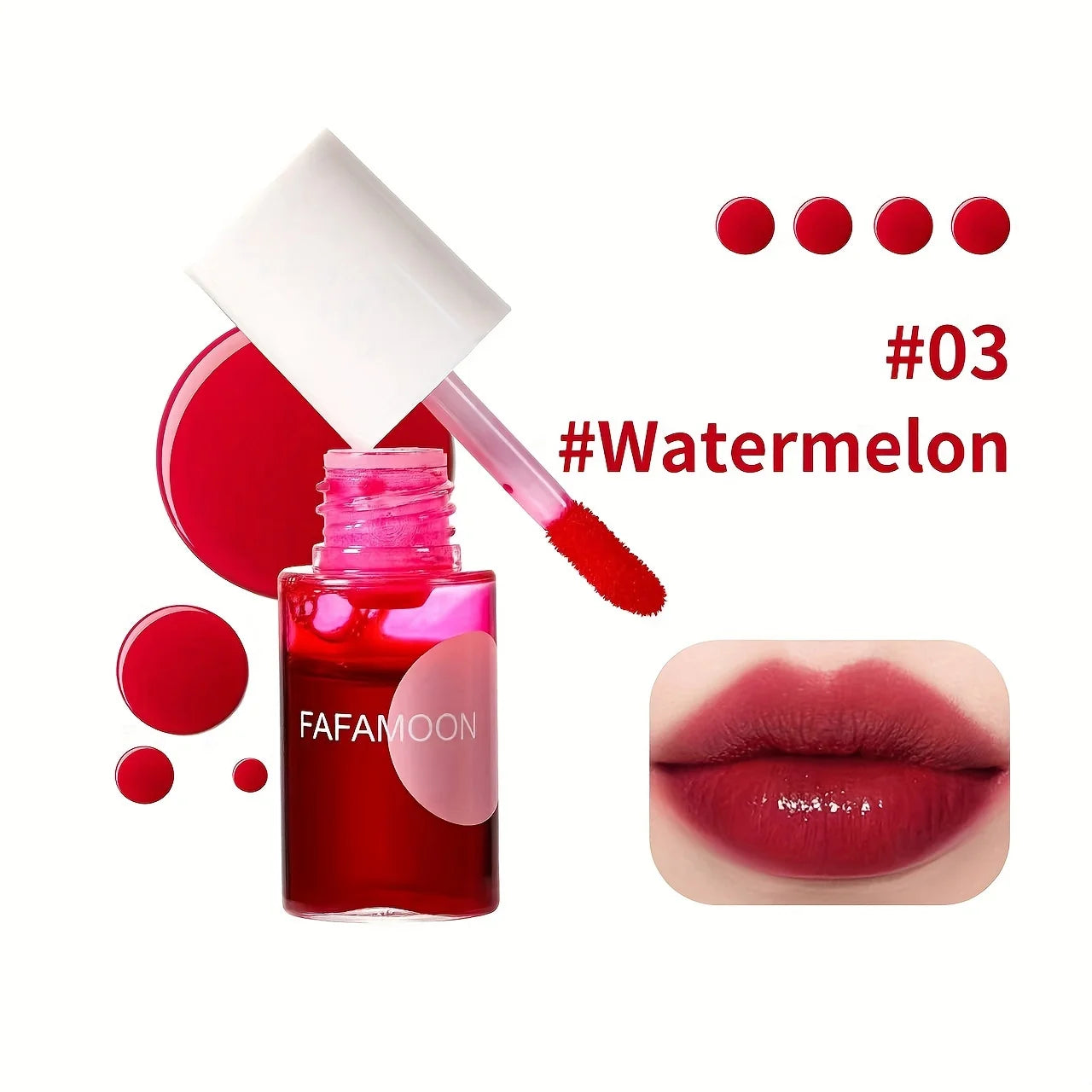 4-Farben Fruchtiger Lip Tint – Feuchtigkeitsspendender, wasserfester Liquid-Lippenstift