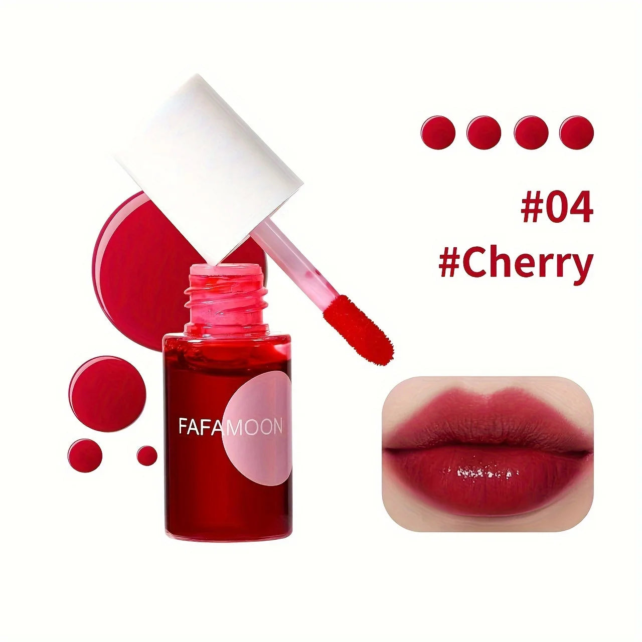 4-Farben Fruchtiger Lip Tint – Feuchtigkeitsspendender, wasserfester Liquid-Lippenstift