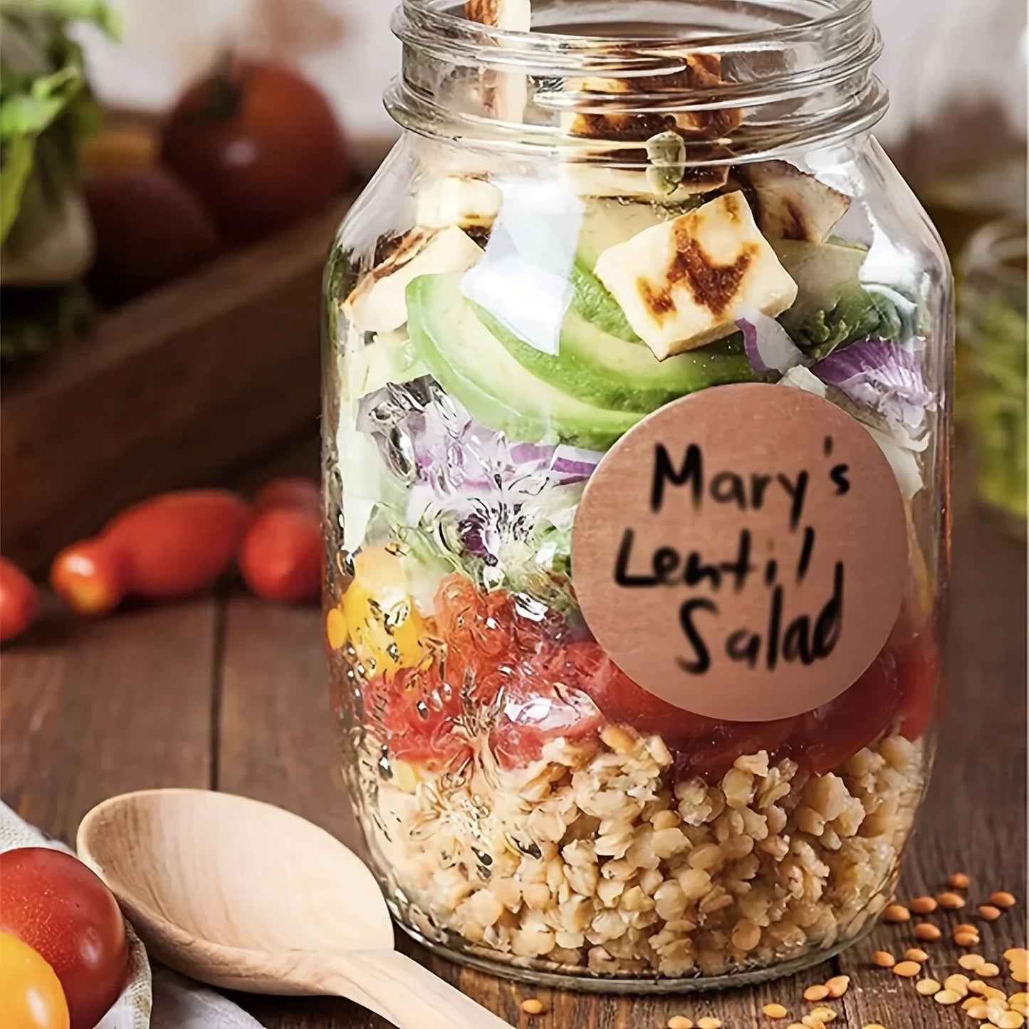 500 Stück lösliche Etiketten – Kraftpapier für Einmachgläser